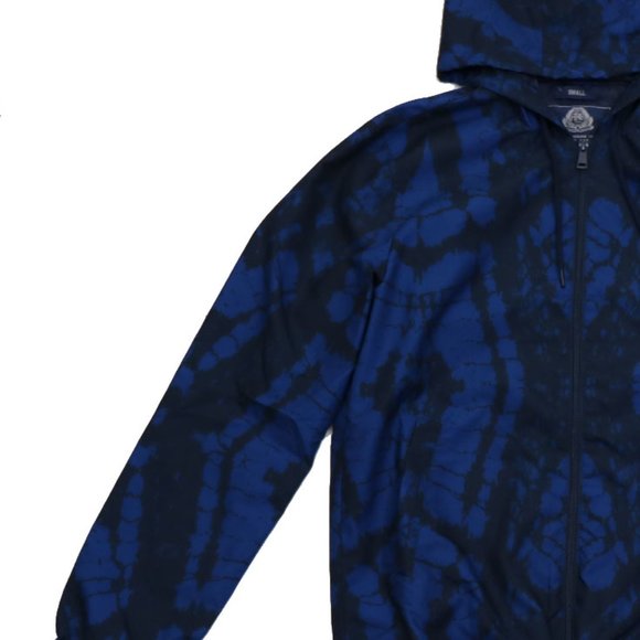 AMERICAN RAG Shibori Blue Hooded light Jacket - Picture 4 of 6